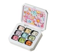 Solid Nail Gel Polish - 9-Colors Gel Manicure Palette | Solid Clay Nail Polish For Women | Nail Colouring For Girls Home Salon Holiday Bridal Extension French Tips Birthday Make Up Accessories