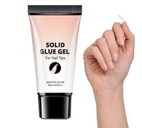 Solid Nail Gel - Soft Gel Nail Tips Solid Hard Gel,30ml Bonding Adhesive No-Stick Sculpting for Women Girl Home Salon Use