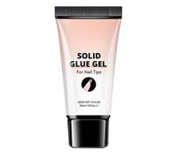 Solid Nail Gel | Strong Clear Acrylic Nail Tips Solid Gel,30ml Adhesive Strong Adhesion Bonding 3D No-Stick for Salon Home Use
