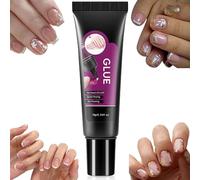 Solid Nail Gl-ue Gel - Extra Strong for Press On Nails & False, Quick-Dry No-Adhesive Formula, Hypoallergenic Glu-e for Broken & 3D Art, 10ml