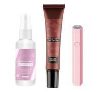 Solid Nail Glue Gel | Multifunctional Press Nail Tips Glue | Powerful Solid Nail Glue Gel for Press Nails, Multifunctional Nail Remover Spray for Fake Nails, Strong Adhesive for Long-Lasting