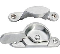 Solid Narrow Style Fitch Sash Window Fastener Lock Latch Turn (Satin Chrome)