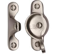 Solid Narrow Style Fitch Sash Window Fastener Lock Latch Turn - Satin Nickel Finish