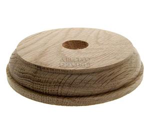 Solid Natural Oak Ogee Profile Round Mount for Period, Vintage and Bakelite Ceiling Roses