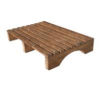 Solid Natural Wooden Half Step for Seniors and Adults with Non-Slip, Handmade, for Inside and Outside Use, Mobility Aid Slip-Resistant Bottom, H10xW38.5xD59.5 cm (Light Oak)