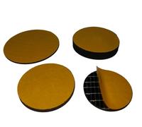 Solid Neoprene Adhesive Backed Rubber Disc - Size; 20mm Diameter x 0.5mm Thick