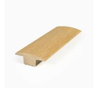 Solid Oak 15mm T Section Door Bar Threshold Trim Moulding Pre Finished Or Un Finished (Pre Finished Oak, 0.9M)