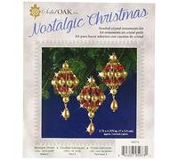 SOLID OAK Beaded Ornament KIT BAROQU DRP, Crystal, None, One Size