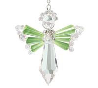 Solid Oak Birthstone Angel Crystal Suncatcher Ornament Kit-August/Peridot