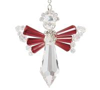 Solid Oak Birthstone Angel Crystal Suncatcher Ornament Kit-January/Garnet