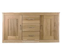 Solid Oak Bookcase Sideboard TV Unit Cupboard Nest Coffee & Dining Table-Monaco