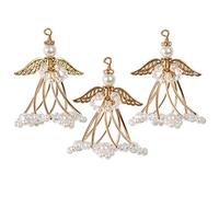 Solid Oak Christmas Ornament Kit - Golden Angels, Gold