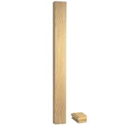 Solid Oak Complete Half Newel Post 90mm X 43mm X 1200mm Inc Cap Uk Manufactured Traditional Products Ltd