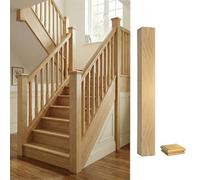 Solid Oak Complete Newel Post 82mm X 82mm X 1200mm Inc Cap Uk Manufactured Traditional Products Ltd
