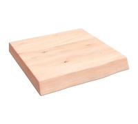 Solid Oak Floating Wall Shelf - Rustic Display Unit 40x40x(2-6) cm - Versatile Storage Solution for Kitchens, Bathrooms & Living Rooms - Unfinished Decorative Wood Shelves