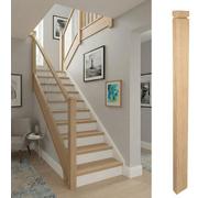 Solid Oak Half Chelsea Square Newel Post 90mm X 44mm X 1500mm Uk Manufactured Traditional Products Ltd