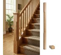 Solid Oak Half Newel Post Stop Chamfer 90mm Uk Manufactured Traditional Products Ltd