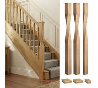 Solid Oak Newel Post Contemporary 90mm Kit Uk Manufactured Traditional Products Ltd
