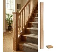 Solid Oak Newel Post Stop Chamfer 90mm Uk Manufactured Traditional Products Ltd
