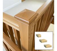 Solid Oak Pyramid Cap Pack Suits 90mm Newel Post (L)115mm (W)115mm Uk Manufactured Traditional Products Ltd