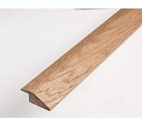 Solid Oak R Section 15mm Ramp Threshold Door Strip Trim 90cm for Wood Flooring (0.9m, Smoked Oak)