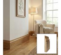 Solid Oak Skirting Boards 2.4M Sk10 95mm - Pack Of 3 Uk Manufactured Traditional Products Ltd