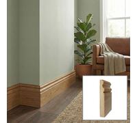 Solid Oak Skirting Boards 2.4M Sk11 95mm - Pack Of 3 Uk Manufactured Traditional Products Ltd
