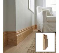 Solid Oak Skirting Boards 2.4M Sk8 95mm - Pack Of 3 Uk Manufactured Traditional Products Ltd