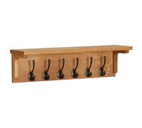 vidaXL Solid Oak Wood Coat Rack Home Wooden Cloth Hanger Entryway Furniture