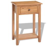 Solid Oak Wood Console Table Brown Home Furniture Telephone Stand Desk vidaXL