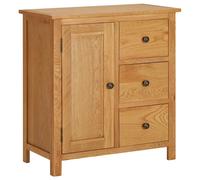 Vidaxl Cupboard 70X35X75 Cm Solid Oak Wood