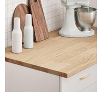 Solid Oak Wood Kitchen Worktop 100x63.5x2.7 cm, Rectangular Butcher Block Desk Top, Durable Countertop for Workbench