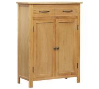 Solid Oak Wood Shoe Cabinet Storage Rack Sideboard Oak and White/Oak vidaXL