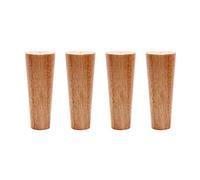 Solid Oak Wood Sofa Legs Varnished Fur Feet 6-70cm Adjustable Coffee Table Dressing Table Cupboard Legs 4pcs with Mounting Plates & Screws Floor Protection Pads (18cm/7.1in)