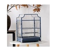 Solid Outdoor Birdcages Metal Large Bird Cage Portable Bird Cage Square Hanging Bird House Carrier Great for Parakeets Lovebirds (Blue)