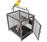 Solid Parakeet Bird Cage Metal Pet Bird Flight Cages with Stand and Bottom Tray for Cockatiels Parakeets Lovebirds Flight Perches Birdcage (18.7)