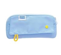 Solid Pen Bag - Waterproof Campus Organizer Storage Bag with Capacity | Reusable Portable Stationery Set with Zipper for School, Makeup, Art, Travel, Ki, Blue, see description, See description