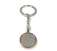 Solid Pendant 1960 66th gift Birthday Sixpence Keyring Rose Gold