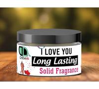 Solid Perfume Balm | Long-Lasting Fresh Fragrance Portable Pocket Solid Balm Perfume Natural Fragrance Perfume for Daily Life Dating Travel (20 Gram) (I LOVE YOU)