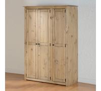Solid Pine 3 Door Triple Wardrobe - Panama - Seconique