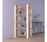 Book Cabinet Natural Pine 80x35x160 cm Solid Wood Room Divider Shelves WithKnots