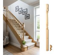 Solid Pine Complete Georgian Half Newel Post 90mm X 44mm X 1500mm Inc Cap Uk Manufactured Traditional Products Ltd