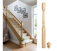 Solid Pine Complete Georgian Newel Post 90mm X 90mm X 1500mm Inc Cap Uk Manufactured Traditional Products Ltd