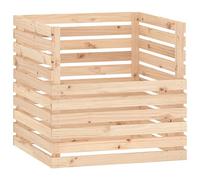 Solid Pine Composter, 80 x 80 x 78 cm, Large Capacity Compost Bin for Garden Waste, Organic Waste, Lawn Cuttings, Leaves and Kitchen Waste with Ventilation and Lid