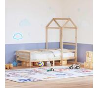 Solid Pine Cot Roof 118 x 70 x 176.5 cm with Open Side, Suitable for Children Under 6 Years, Sturdy Construction, Playground Charm for Children's Rooms