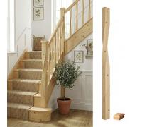 Solid Pine Half Newel Post Contemporary 90mm Inc Cap Uk Manufactured Traditional Products Ltd
