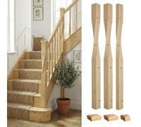 Solid Pine Newel Post Contemporary 90mm Kit Uk Manufactured Traditional Products Ltd