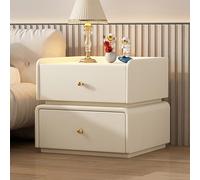 Solid Pine Nightstand Night Table with Metal Handle 2 Ders Modern Bedside Ideal for Bedroom & Living Room h 30cm