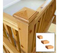 Solid Pine Pyramid Cap Pack Suits 90mm Newel Post (L)115mm (W)115mm Uk Manufactured Traditional Products Ltd