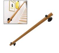 Solid Pine Stair il - Complete Kit, Round Wooden Stair Railing/Balustrade (Size: 260cm) - Durable & Stylish for Home Interior & Safety